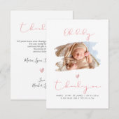 PixDezines Oh Baby Shower Merci + Annonce (Devant / Derrière)