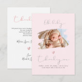 PixDezines Oh Baby shower Merci couleur DO-IT-YOUR (Devant / Derrière)