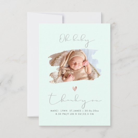 PixDezines Oh Baby shower Merci do-it-yourself cou (Devant)