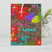 PixDezines Ohana Luau Kaart (Staand voorkant)