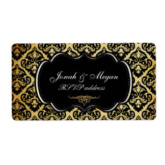 PixDezines olivia damask/diy achtergrond kleur Etiket