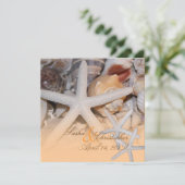 PixDezines onder het Zee, Starfish/Invitting Kaart (Staand voorkant)