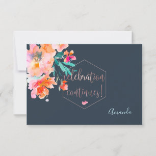 PixDezines ontvangst waterverf bloemen Mitzvah ✡ RSVP Kaartje
