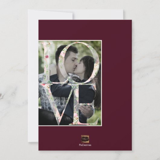 PixDezines Opslaan Datum/Botanica Liefde Save The Date (Achterkant)