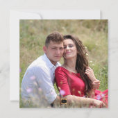 PixDezines Opslaan Datum/Faux Roos Goud/Wit Marmer Save The Date (Achterkant)
