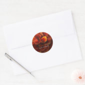PixDezines oranje calla/diy achtergrondkleur Ronde Sticker (Envelop)
