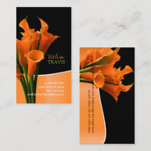 PixDezines oranje calla lily/diy background Visitekaartje