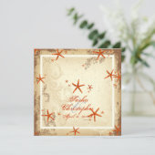 PixDezines  oranje zeestervis Kaart (Staand voorkant)