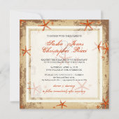 PixDezines  oranje zeestervis Kaart (Achterkant)