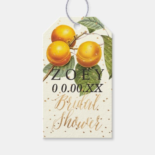 PixDezines Orchard/Peaches/Redoute Cadeaulabel (Voorkant)