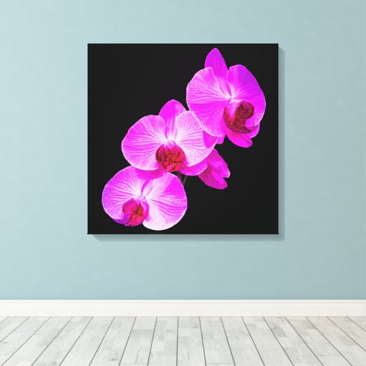 PixDezines Orchid/Hot Pink/DIY Achtergrondkleur Canvas Afdruk (Insitu (Houten vloer))