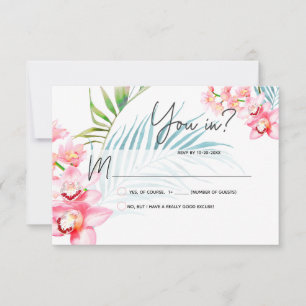 PixDezines Orchid Isle RSVP Kaartje