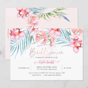 PixDezines Orchid Isle, Tropisch Vrijgezellenfeest Kaart