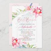 PixDezines Orchid Isle, Tropische Bridal Brunch Kaart (Voorkant / Achterkant)