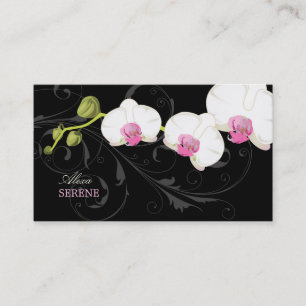 PixDezines orchidee+wervelingen/doe-het-zelf kleur Visitekaartje