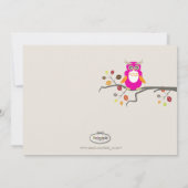 PixDezines owl faire-part de naissance modèle phot (Dos)