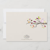 PixDezines owl faire-part de naissance modèle phot (Dos)