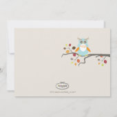 PixDezines owl faire-part de naissance modèle phot (Dos)