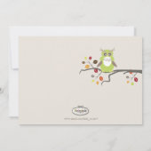 PixDezines owl faire-part de naissance modèle phot (Dos)