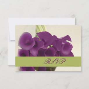 PixDezines paarse calla lilies/dij RSVP Kaartje