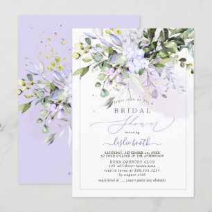 PixDezines Paarse gom Eucalyptus Vrijgezellenfeest Kaart