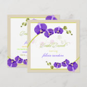 PixDezines paarse orchidee/bridal/dij achtergrond Kaart (Voorkant / Achterkant)