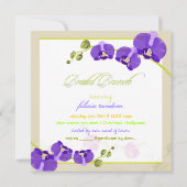 PixDezines paarse orchidee/bridal/dij achtergrond Kaart (Achterkant)