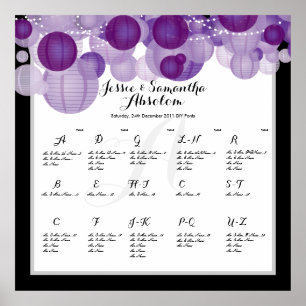 PixDezines paarse papierlantaarns/zitrooster Poster