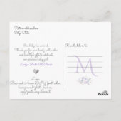 PixDezines Paarse Waterverf bloemetjes Meisje Gebo Briefkaart (Achterkant)