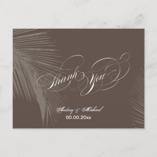 PixDezines Palm Fronds Bedankt / DIY kleur!! Briefkaart