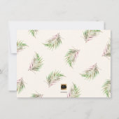 PixDezines Palm Fronds Faux Gold Modern Script Save The Date (Achterkant)
