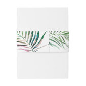 PixDezines Palm Fronds Mr+Mrs Uitnodigingen Wikkel (Achterkant Voorbeeld)