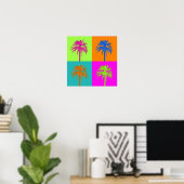 PixDezines Palm Trees Poster (Thuiskantoor)