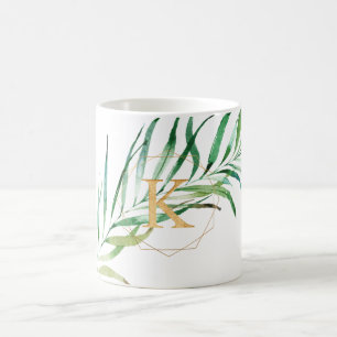PIXDEZINES PALMSCHIJFJES MONOGRAM A-Z KOFFIEMOK