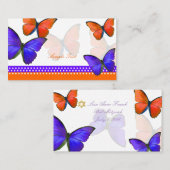 PixDezines Papillon/mitzvah cartes de place (Devant / Derrière)