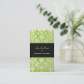 PixDezines parel isabella damast/DIY kleur/matcha Visitekaartje (Staand voorkant)
