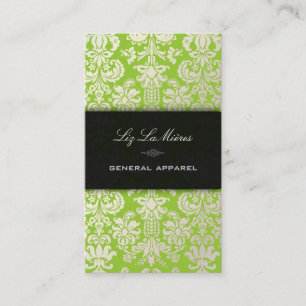 PixDezines parel isabella damast/DIY kleur/matcha Visitekaartje