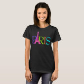 PixDezines paris, Eiffeltoren/DIY font+neon kleur T-shirt (Voorkant volledig)