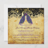 PixDezines  pauock+lace+filigree zwemmen Kaart (Achterkant)