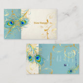 PixDezines pauock pizzazz+filigree swirls Visitekaartje (Voorkant / Achterkant)