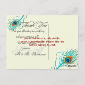 PixDezines pauw dank u / DIY achtergrond kleur Briefkaart (Achterkant)