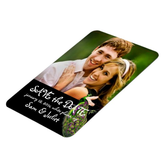 PixDezines pauw foto opslaan datum/DIY kleur + let Magneet (Linkerzijde)