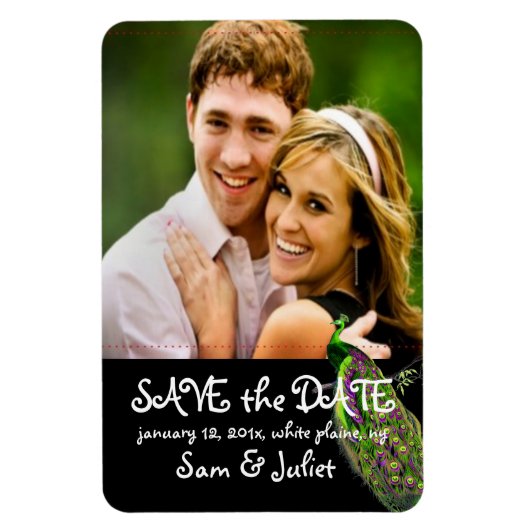 PixDezines pauw foto opslaan datum/DIY kleur + let Magneet (Verticaal)