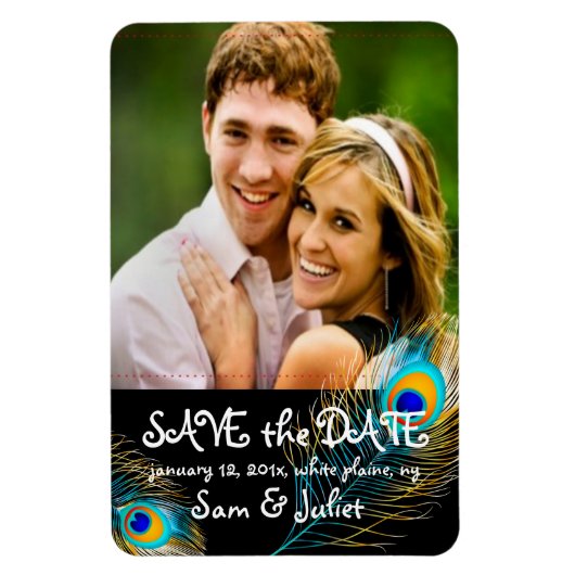 PixDezines pauw foto opslaan datum/DIY kleur + let Magneet (Verticaal)