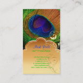 PixDezines Pauw veer+filigraan wervelingen Visitekaartje (Achterkant)