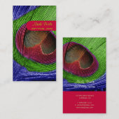 PixDezines pauwenveer Visitekaartje (Voorkant / Achterkant)