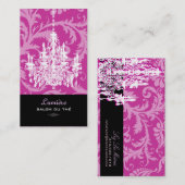 PixDezines pavo+witte kroonluchter/DIY achtergrond Visitekaartje (Voorkant / Achterkant)