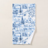 PixDezines Paysage Chinoiserie, Bleu (Serviette à main)