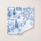 PixDezines Paysage Chinoiserie, Bleu (Gant de toilette)