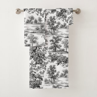 PixDezines Paysage Chinoiserie, Toile Noir